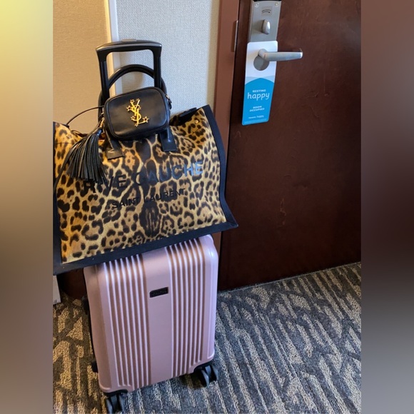 Saint Laurent YSL Leopard Rive Gauche Tote - Picture 3 of 8